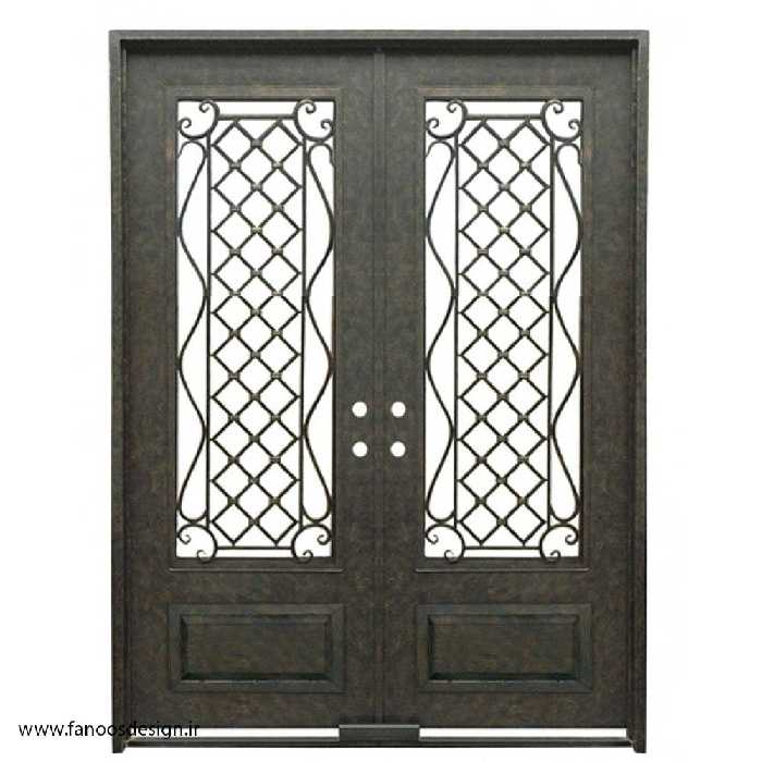 درب کلاسیک فلزی ساده حیاط کد 2173