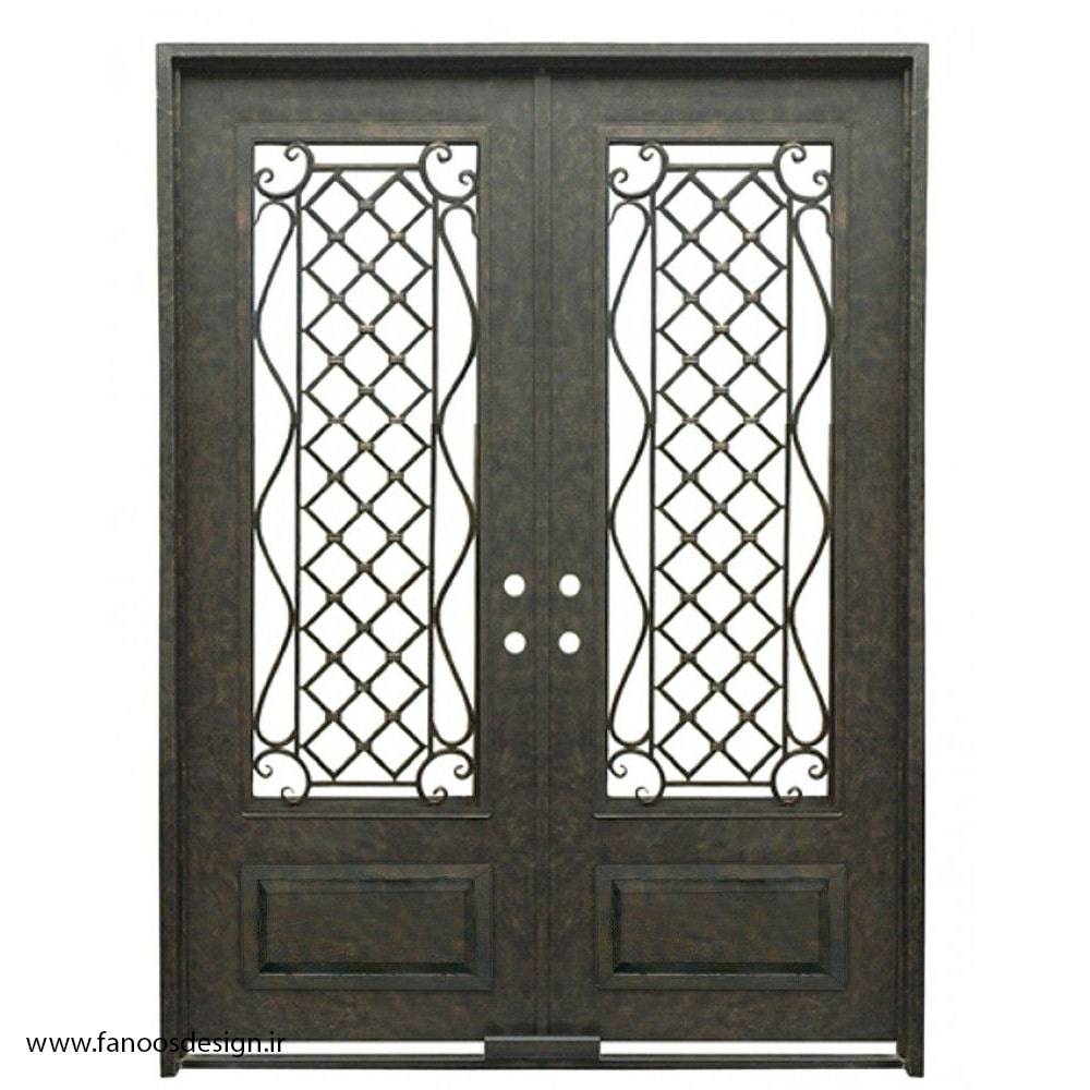 درب کلاسیک فلزی ساده حیاط کد 2173