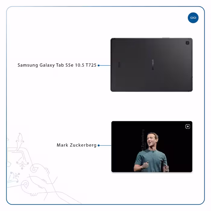برچسب پوششی ماهوت مدل Mark Zuckerberg مناسب برای تبلت سامسونگ Galaxy Tab S5e 10.5 2019 T725