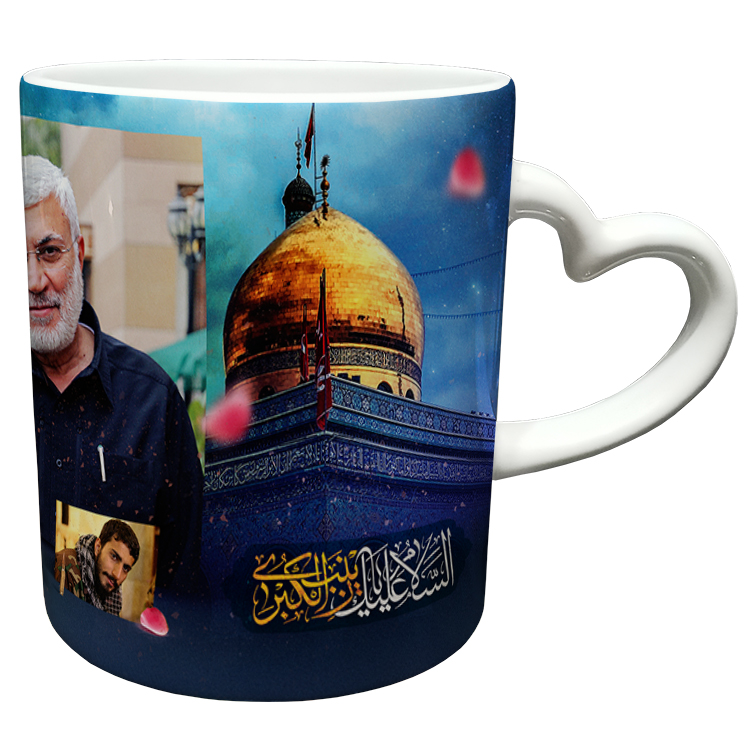 ماگ مدل دسته قلبی طرح سردار سلیمانی کد 66