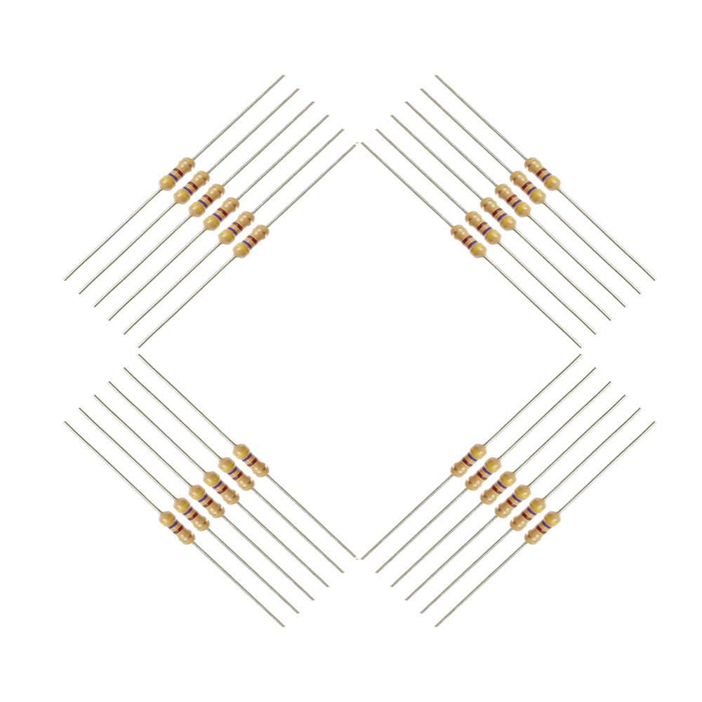 مقاومت 470اهم 1/4وات کد 470R1/4w بسته 24 عددی