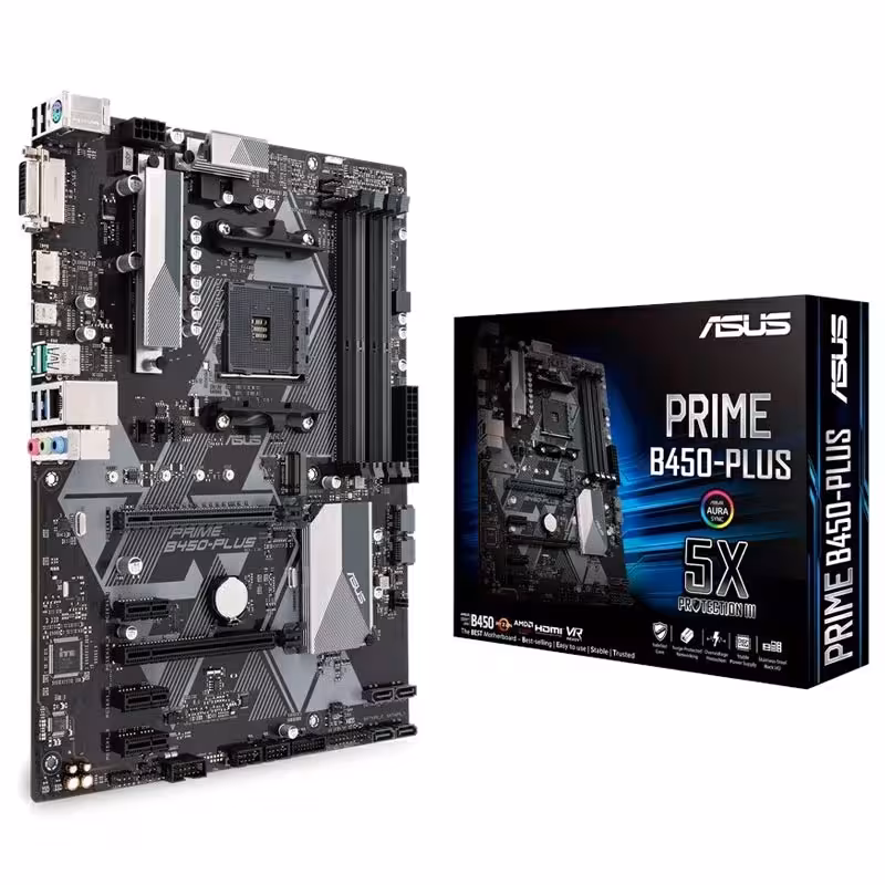 مادربرد ایسوس ASUS PRIME B450-PLUS به همراه Ryzen 5 PRO 4650G