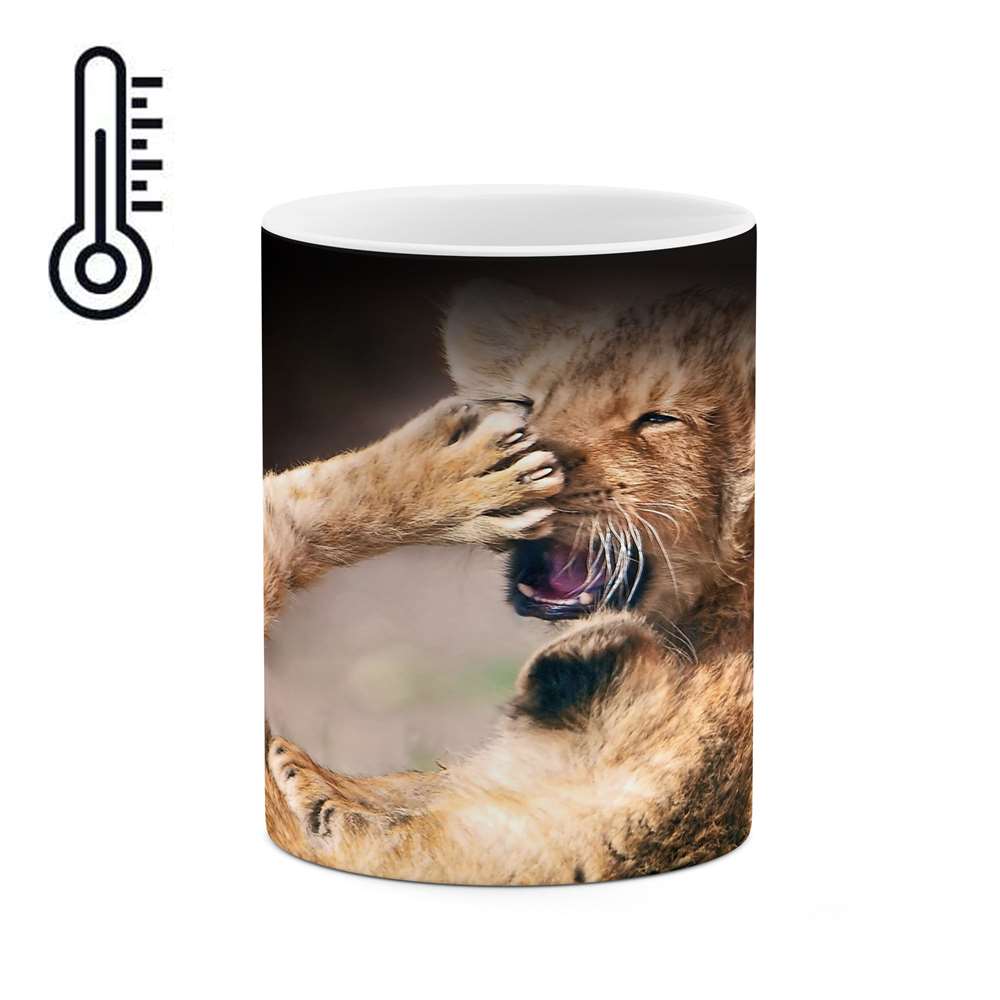 ماگ حرارتی طرح بچه شیر مدل mgh10895