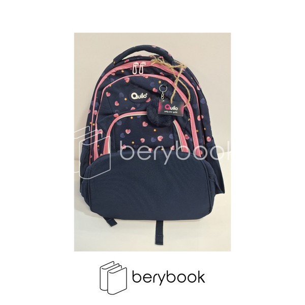 Quilo / کوییلو / کوله پشتی / 4 زیپ / کد 634525 / طرح قلب