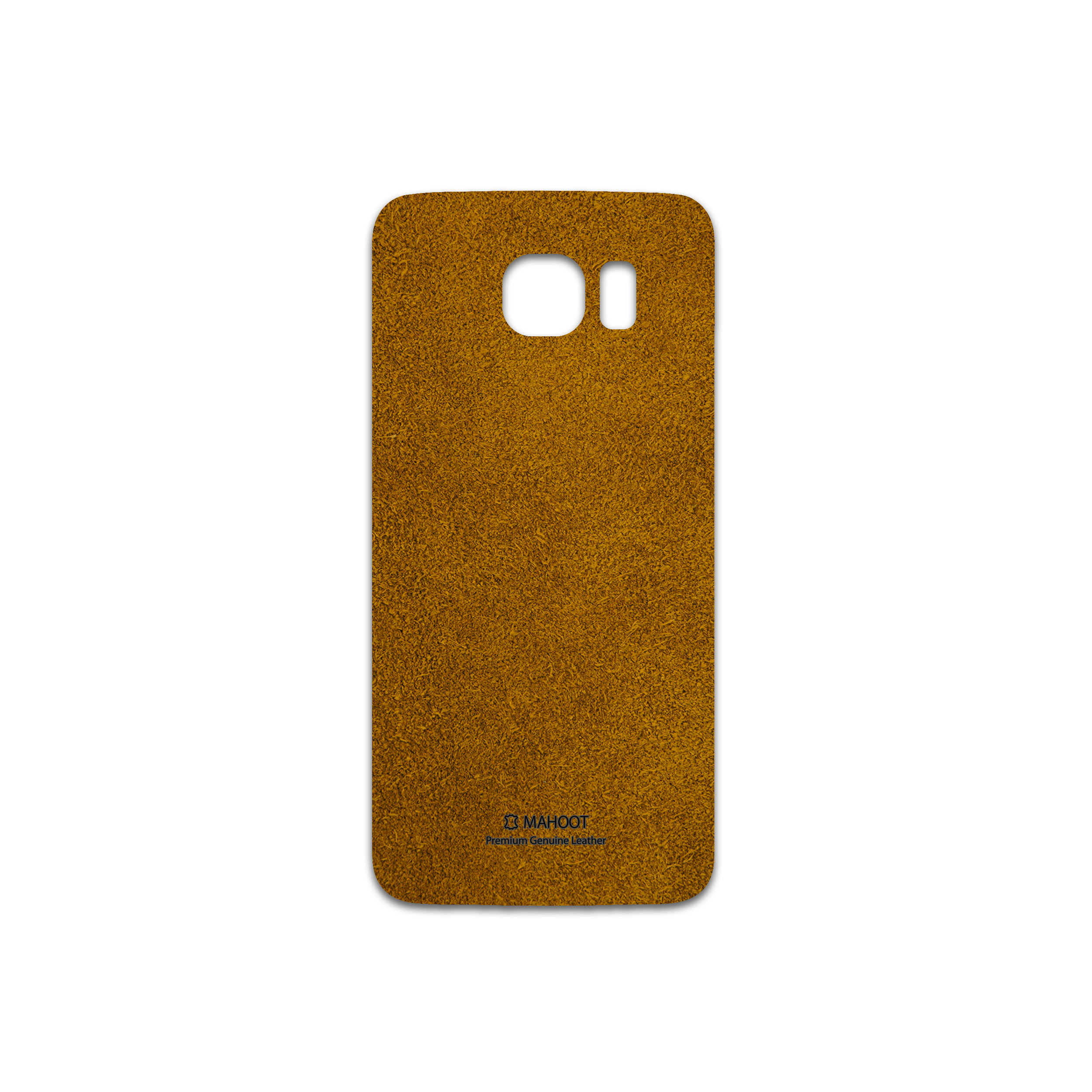 برچسب پوششی ماهوت مدل Brown-Chamois-Leather مناسب برای گوشی موبایل سامسونگ Galaxy S6
