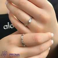 حلقه ست نقره ازدواج مدل PRM103