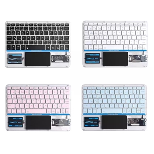 کیبورد بلوتوث شفاف با تاچ پد کوتسی Coteetci Punk Touchpad Wireless Keyboard 84013