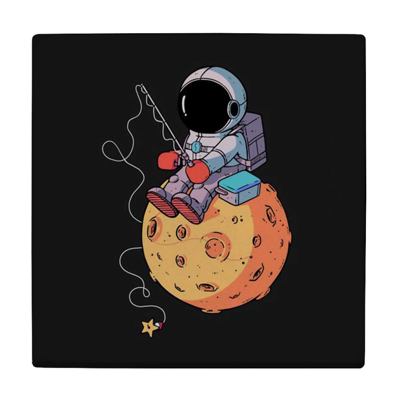 کاشی طرح فضانورد و قلاب ماهیگیری کد wk3810