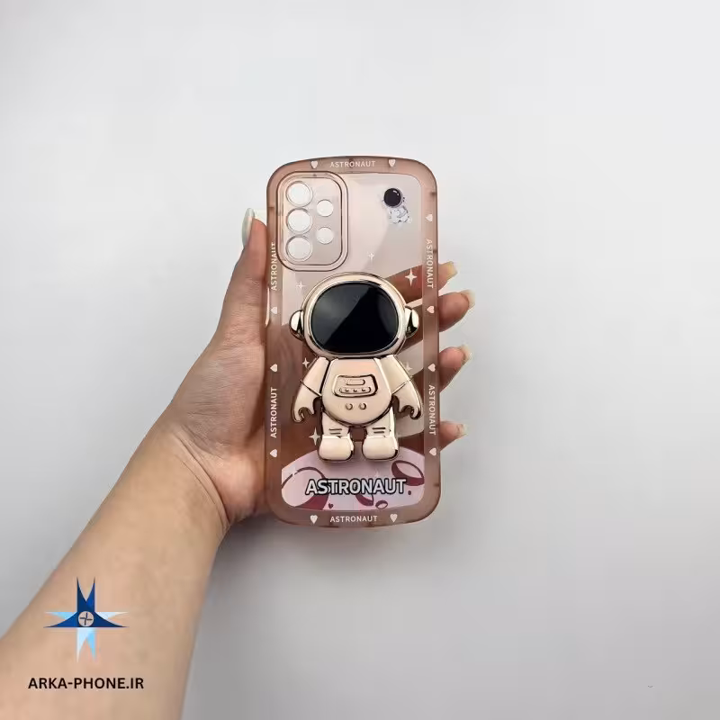 قاب گوشی Galaxy A52 4G سامسونگ طرح دار شفاف فضایی وپاپ سوکت فضانوردی