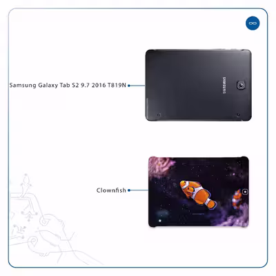 برچسب پوششی ماهوت مدل Clownfish مناسب برای تبلت سامسونگ Galaxy Tab S2 9.7 2016 T819N