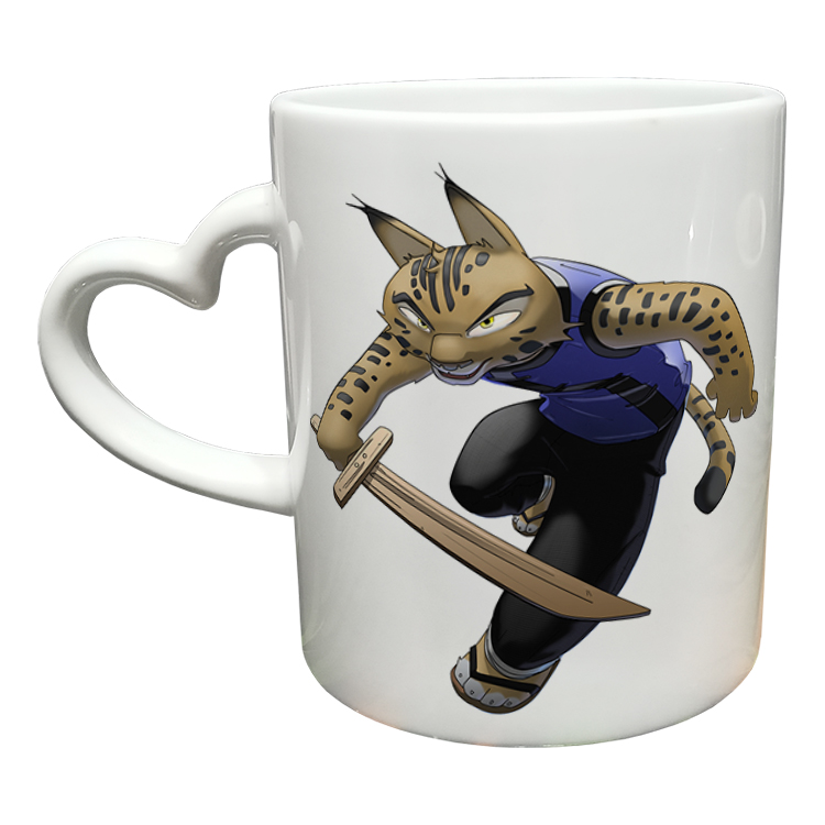 ماگ مدل دسته قلبی طرح پاندا کنگ فو کار کد 67