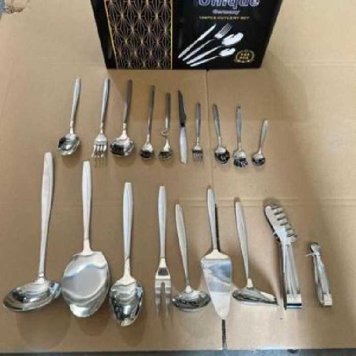 سرویس قاشق و چنگال ماینس یونیک 24 نفره | 144 پارچه نقره‌ای، ضد آهنربا، ضخامت 4 میل هزینه ارسال پس کرایه بامشتری