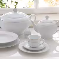 سرویس 102 پارچه چینی زرین ایران سری ایتالیا اف مدل صدف درجه عالی