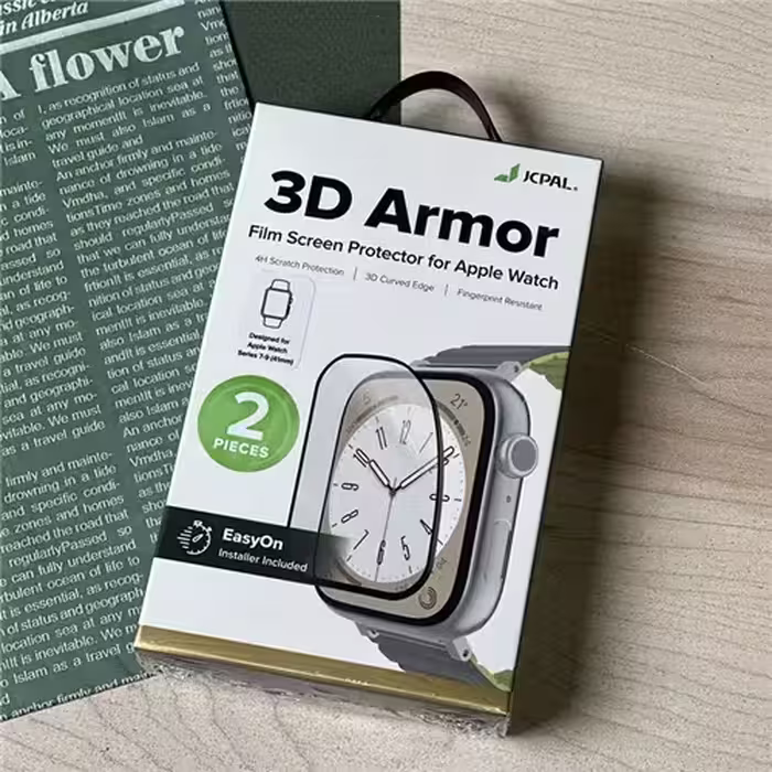 محافظ صفحه نمایش اپل واچ جی سی پال JCPAL مدل 3D Armor مناسب برای Apple Watch Size 41
