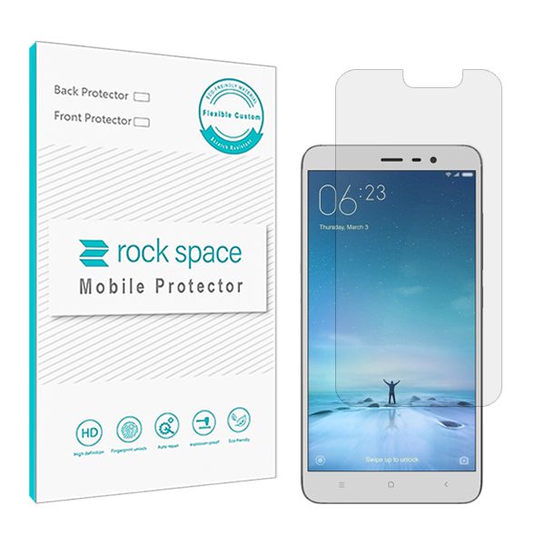 گلس شیائومی Xiaomi Redmi Note3 pro مدل نانو هیدروژل شفاف برند راک اسپیس کد S