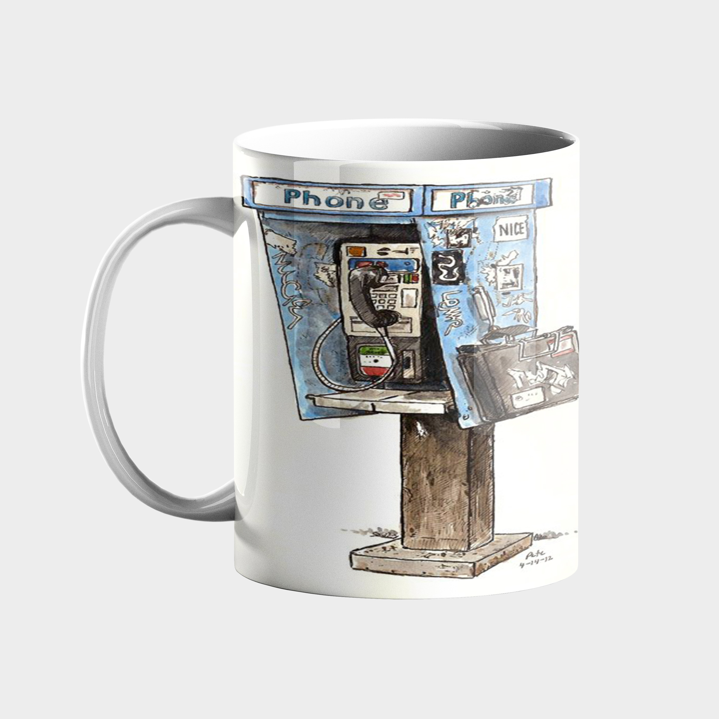 ماگ طرح کیوسک تلفن کد 155