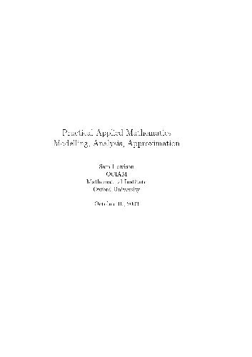 خرید و دانلود نسخه کامل کتاب Practical Applied Math. Modelling, Analysis, Approximation