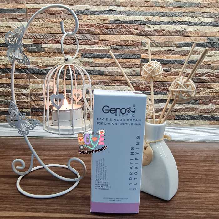 کرم رطوبت رسان صورت و گردن ژنوبایوتیک مخصوص پوست خشک و حساس