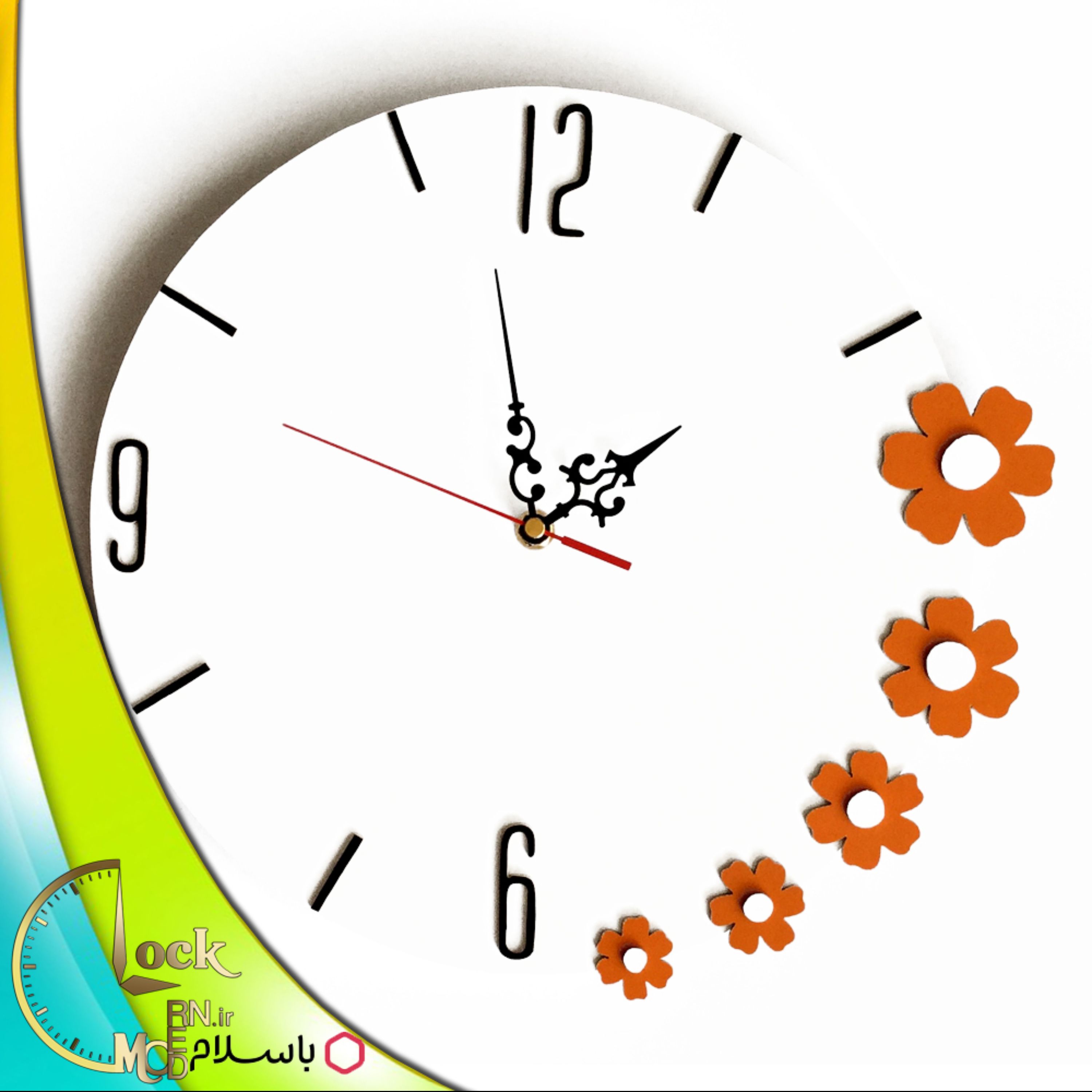 ساعت دیواری طرح گل کد 89