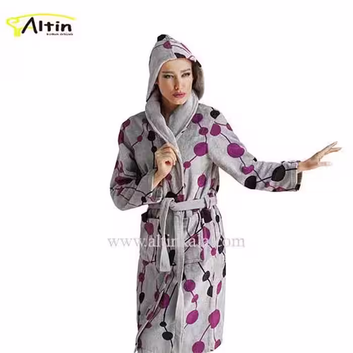 حوله تنپوش پودایران طرح شبنم بنفش سایز 135