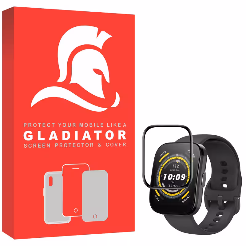 محافظ صفحه نمایش گلادیاتور مدل GWP1000 مناسب برای ساعت هوشمند آمازفیت Bip 5 | کالا برتری