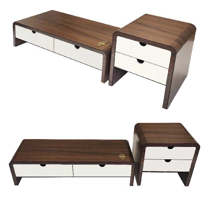 پایه نگهدارنده مانیتور  ساها دیزاین طرح آلین وان کد 02 مجموعه 2 عددی