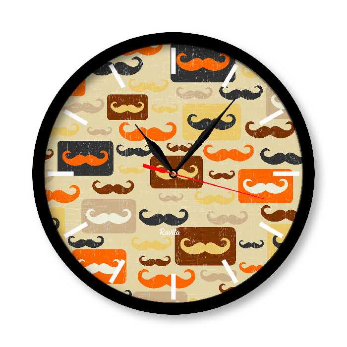 ساعت دیواری راویتا طرح سیبیل مدل 1006