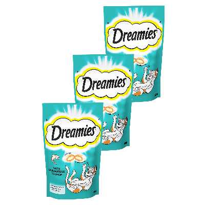 غذای تشویقی گربه دریمز مدل  Salmon وزن 60 گرم بسته 3 عددی