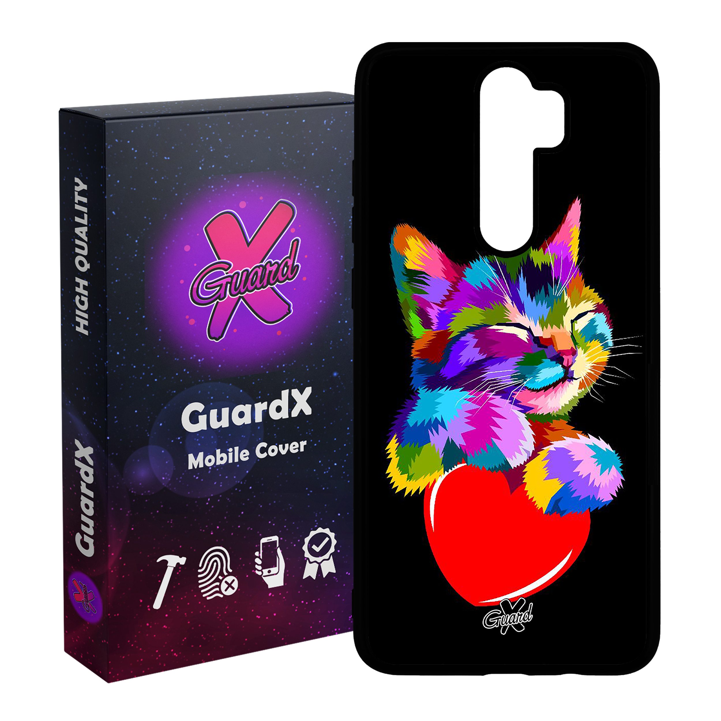 کاور گارد ایکس طرح گربه مدل Glass10269 مناسب برای گوشی موبایل شیائومی Redmi Note 8 Pro