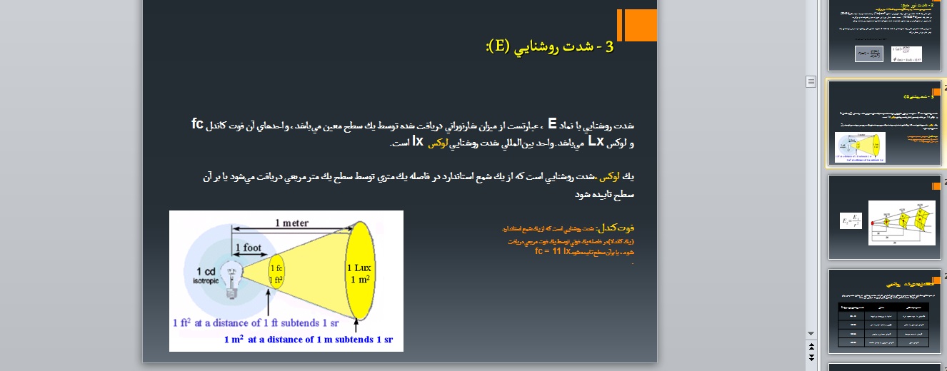 دانلود فایل پاورپوینت روشنايي در محيط داخلی