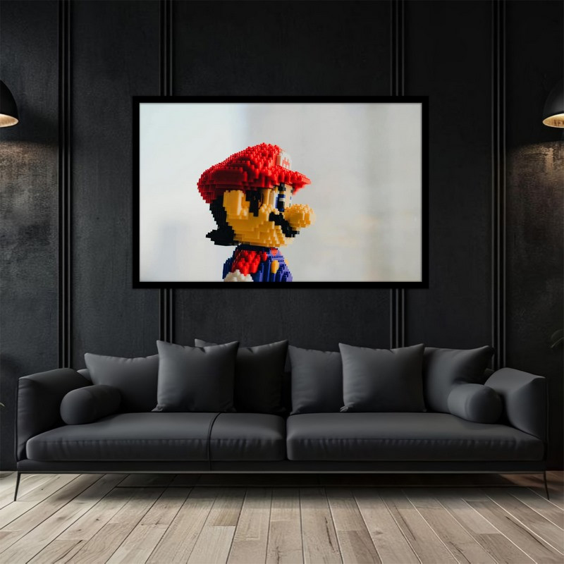 تابلو بکلیت طرح انیمیشن و کارتون سوپر ماریو مدل B-bu5266 | دنیای قاب