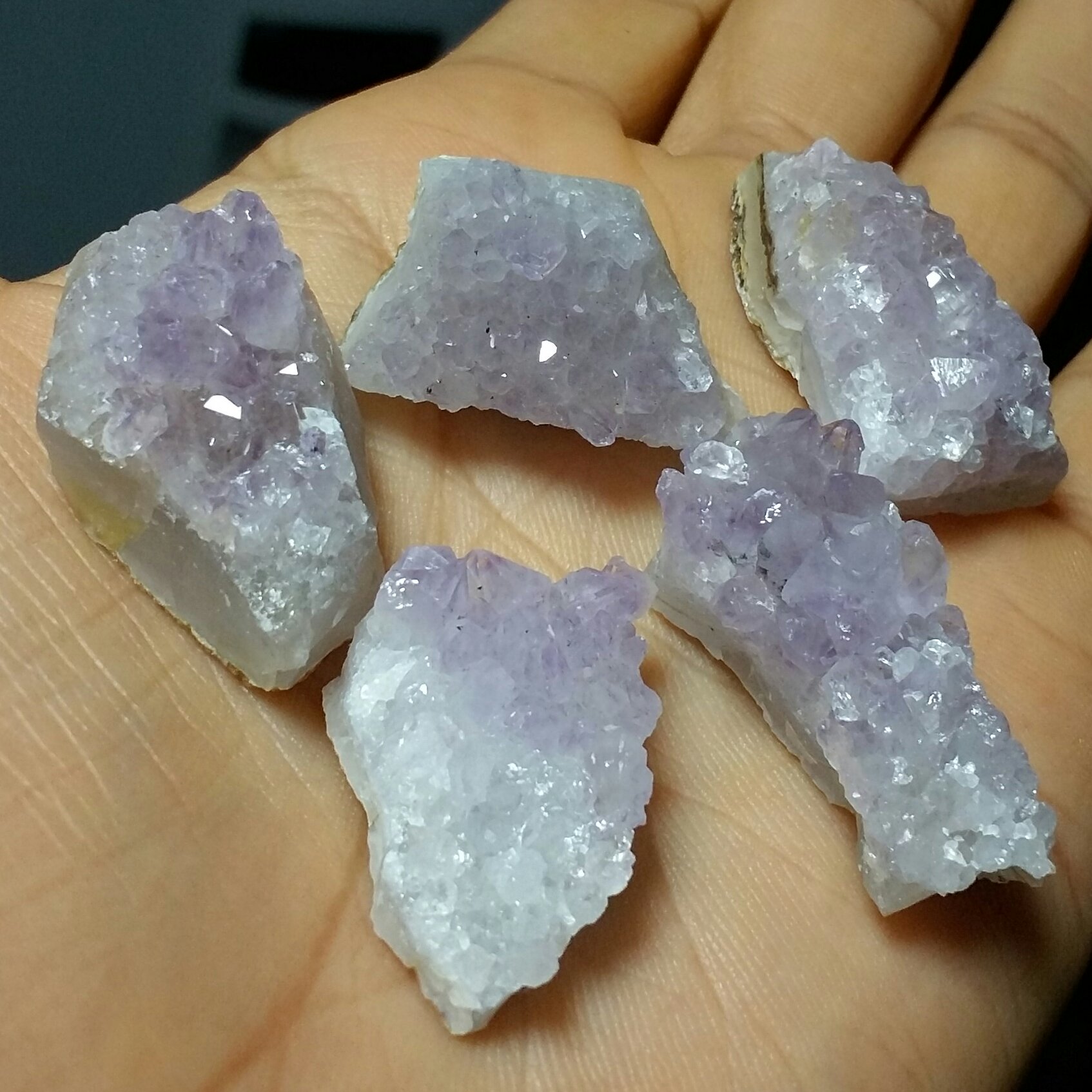 پک 5 عددی اقتصادی سنگ راف حبه آمتیس پر رنگ خاص بسیار زیبا دیدنی کاملا طبیعی شاهکار خلقت کد 9225
