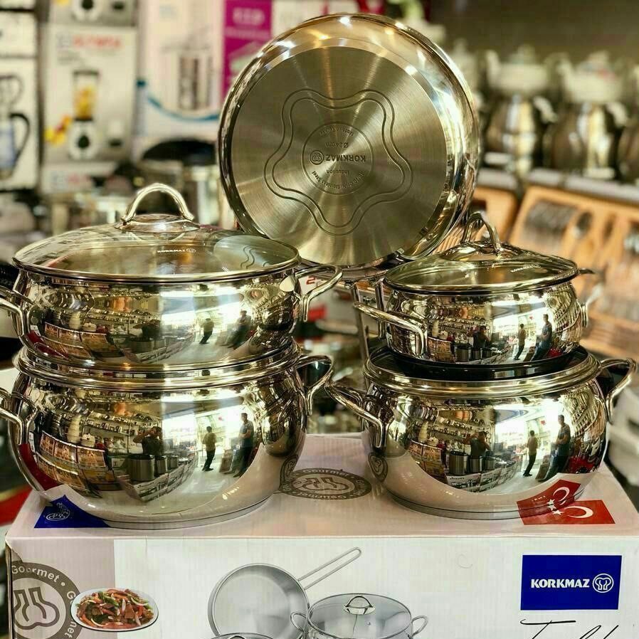 سرویس قابلمه کرکماز ترکیه درب پیرکس 9 پارچه 