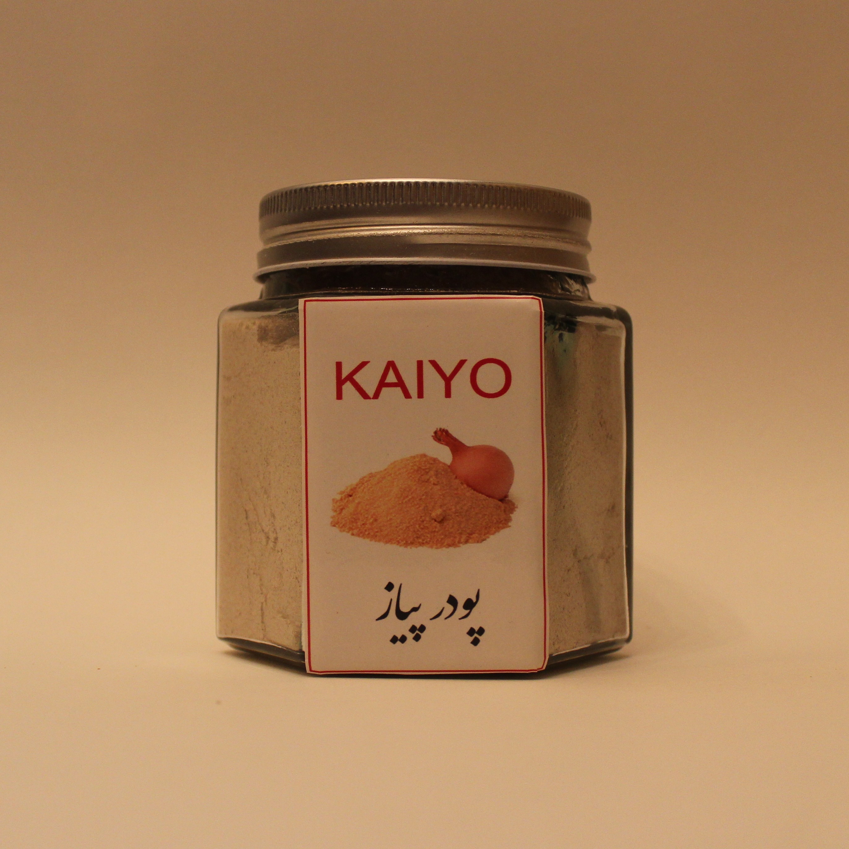 پودر پیاز  اعلا 180 گرمی در بسته بندی شیشه ای.