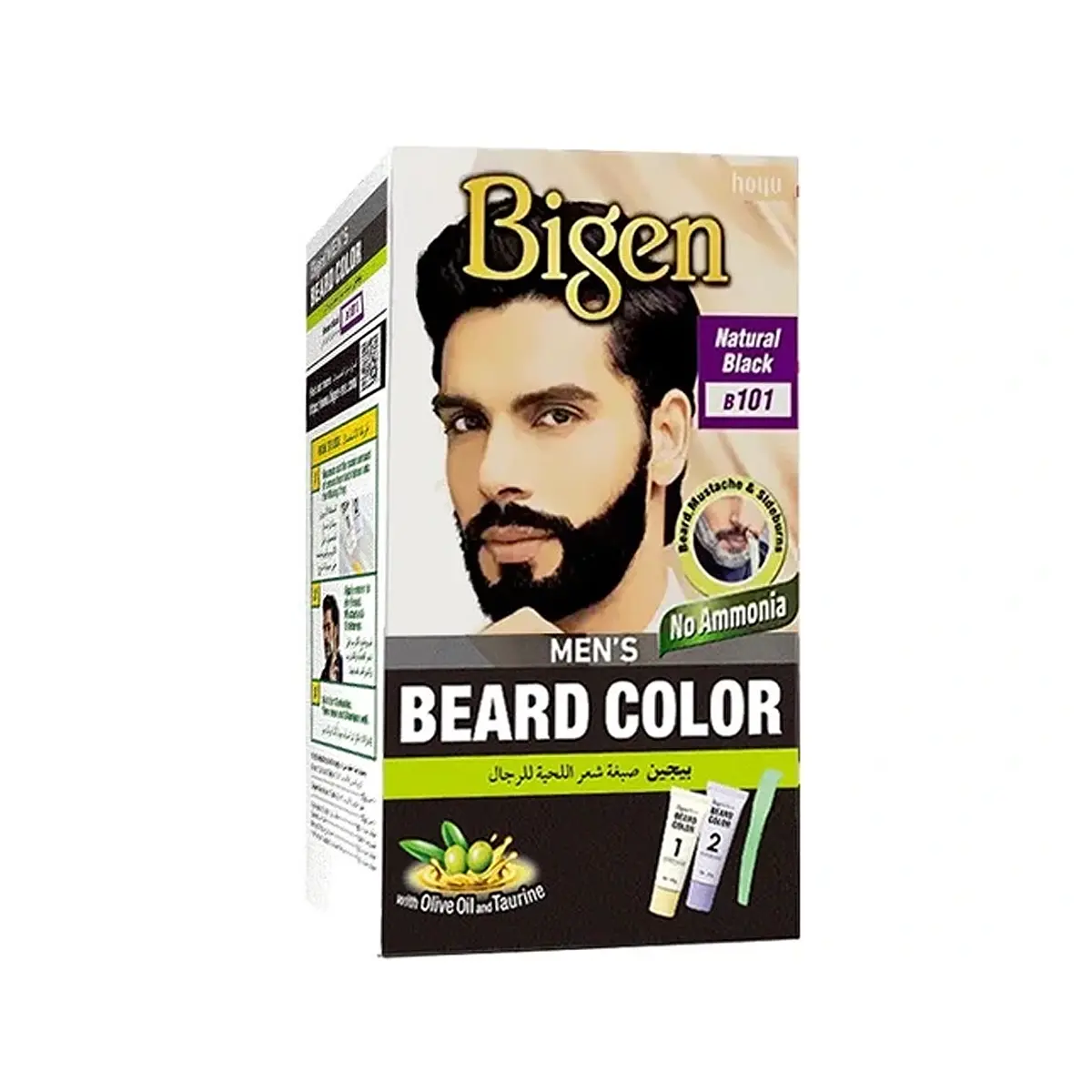 کیت رنگ ریش و سبیل بیگن مشکی طبیعی شماره Bigen 101
