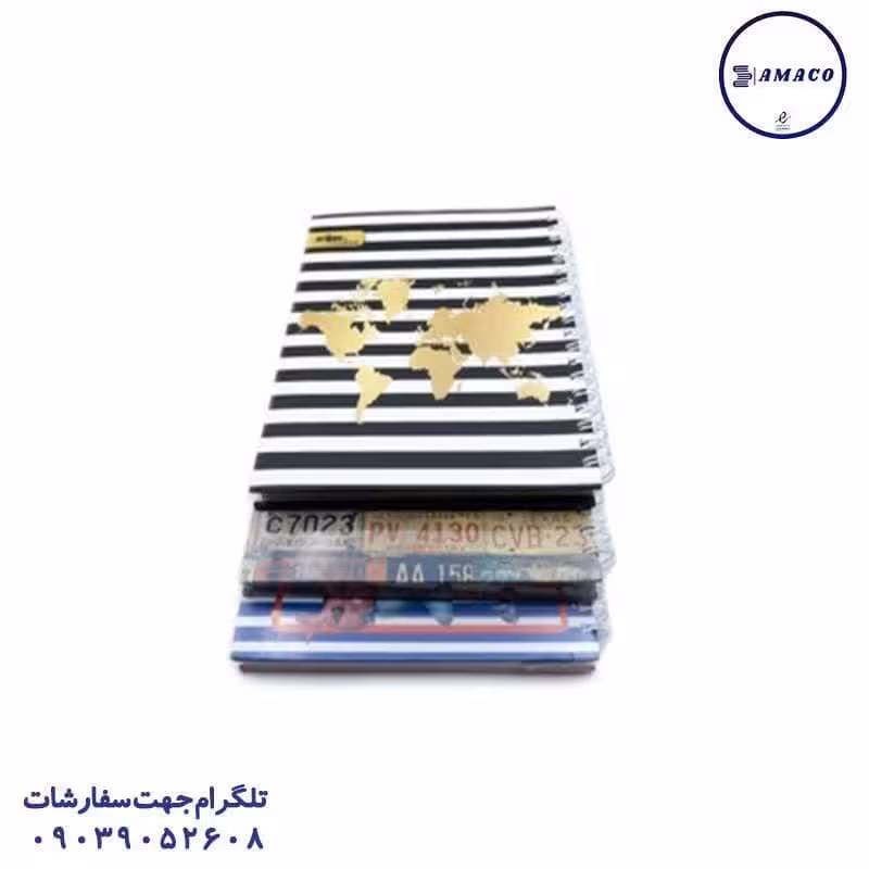 یادداشت 80 برگ جلد سخت خشتی  0308 کلیپس