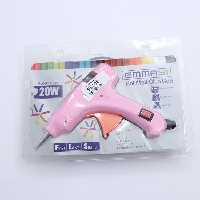 تفنگ چسب حرارتی مارک emma توان 20 وات رنگ صورتی کد 30756