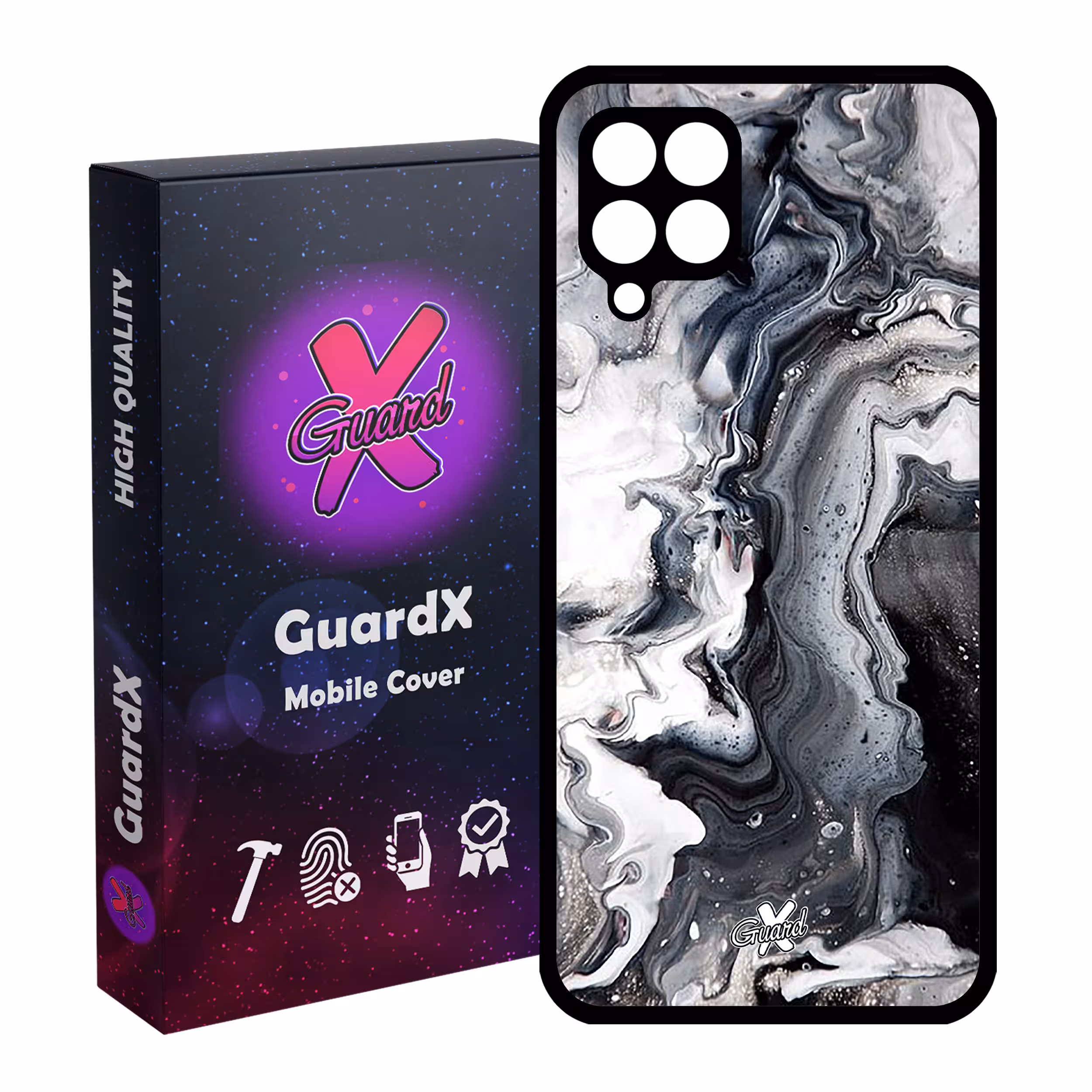 کاور گارد ایکس طرح ماربل مدل Glass10277 مناسب برای گوشی موبایل سامسونگ Galaxy A12