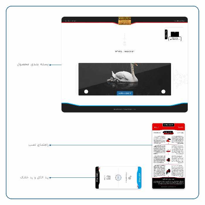 برچسب پوششی ماهوت مدل Swan Lake مناسب برای تبلت سامسونگ Galaxy Tab S 10.5 2014 T805