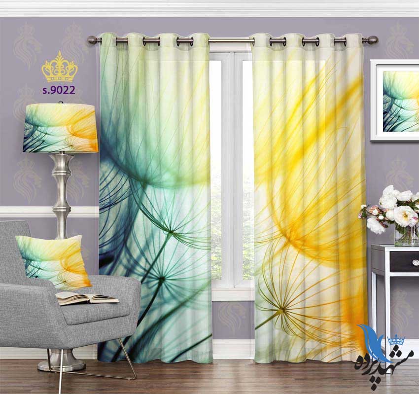 پرده پانچ طرح قاصدک های بزرگ کد s9022