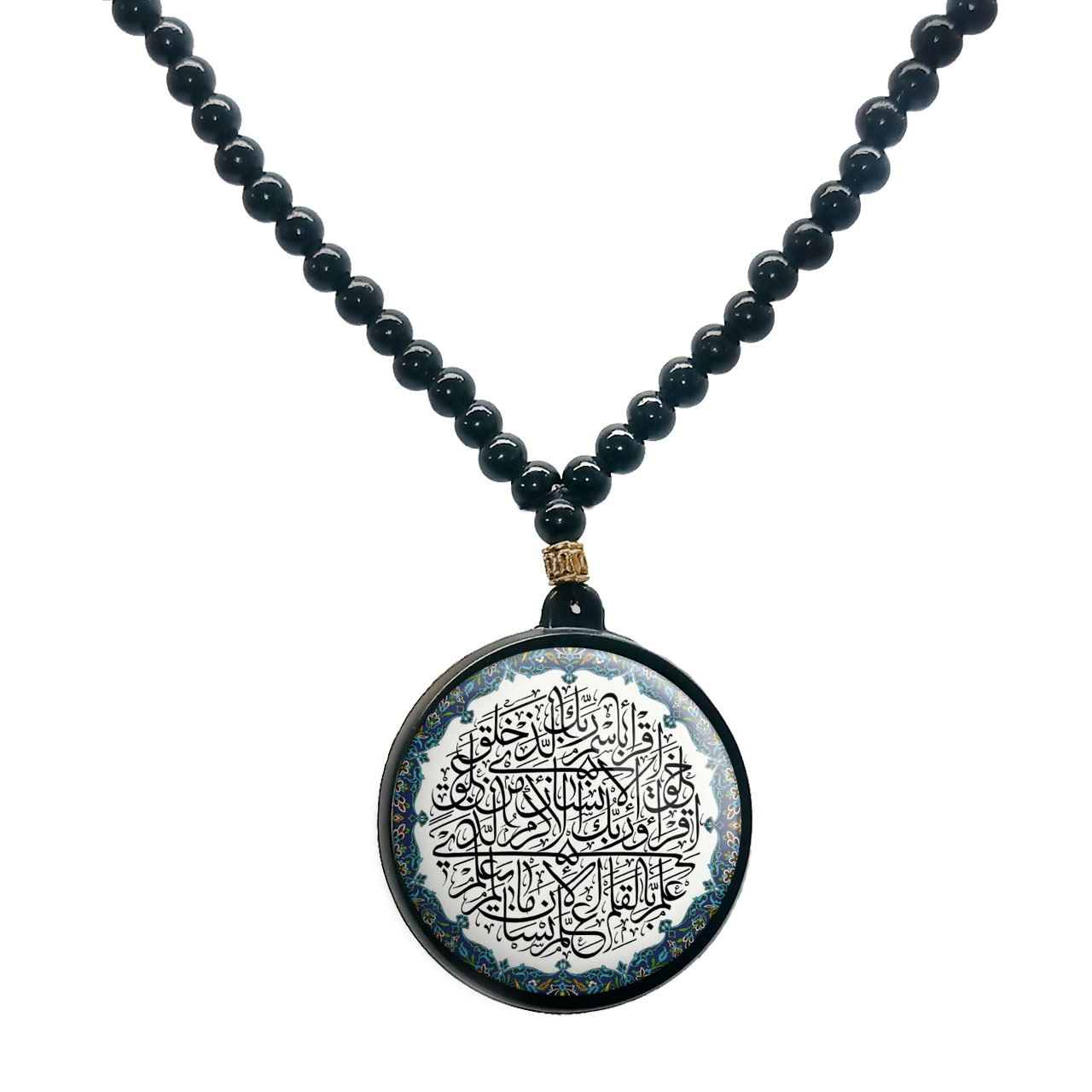 گردنبند پرمانه طرح ادعیه و مذهبی کد pmd.296 مدل دو طرفه