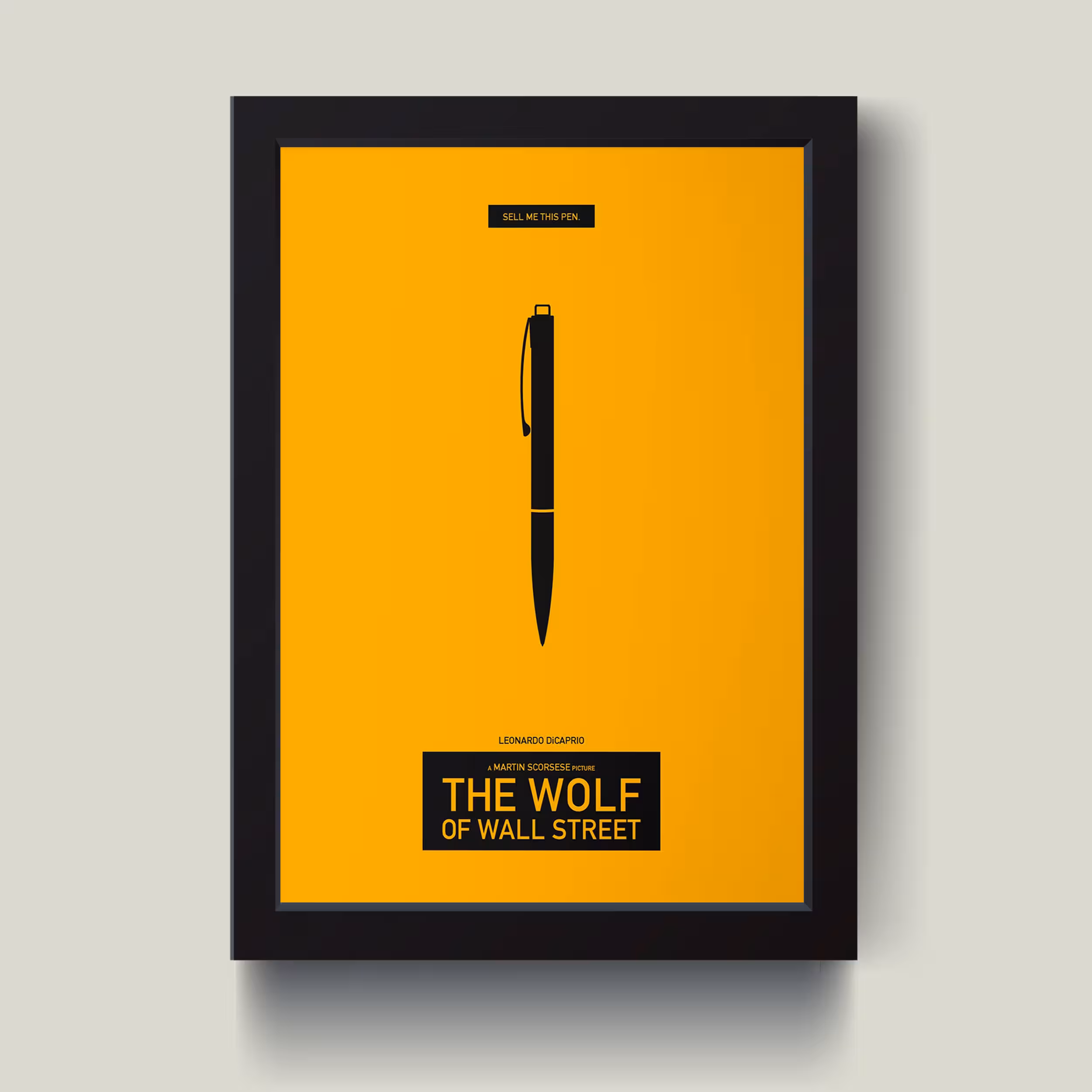 تابلو مدل Wolf of the Wallstreet کدS2618-b