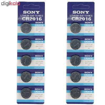 باتری سکه ای سونی مدل CR2016 بسته 10 عددی