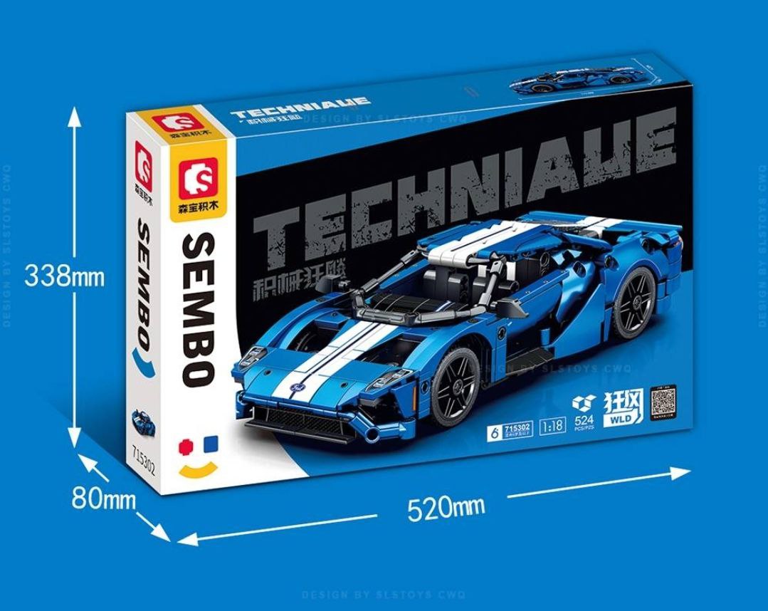 ساختنی مدل ماشین فورد جی تی کد 715302