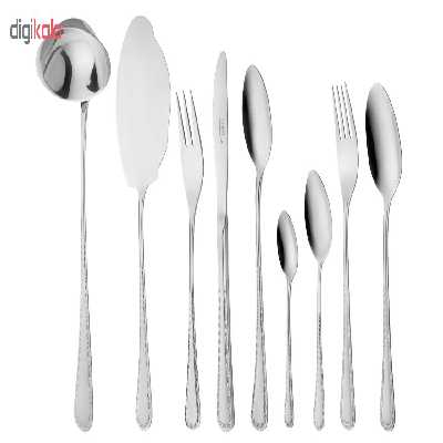سرویس قاشق و چنگال 57 پارچه ناب استیل مدل Berlin