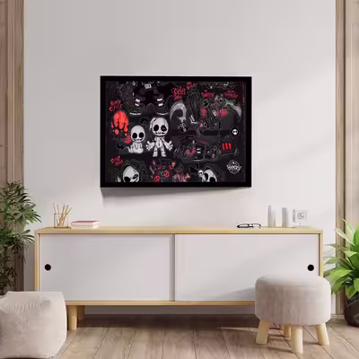 تابلو مدل grim reapers skulls کد F-12047