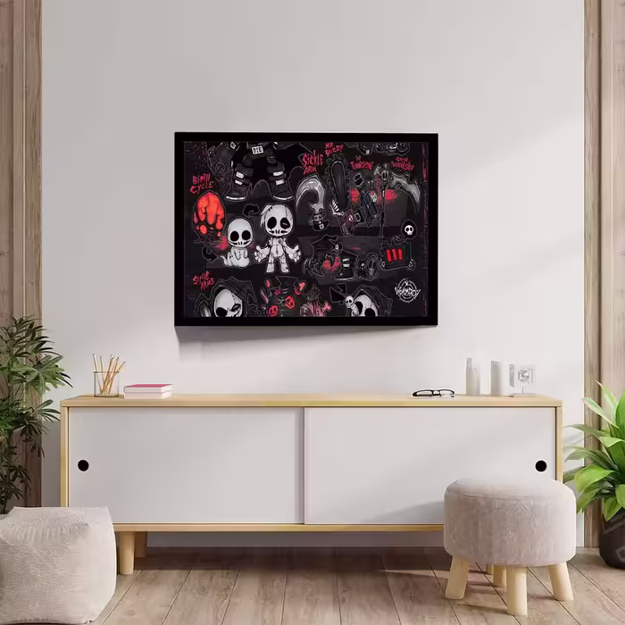 تابلو مدل grim reapers skulls کد F-12047