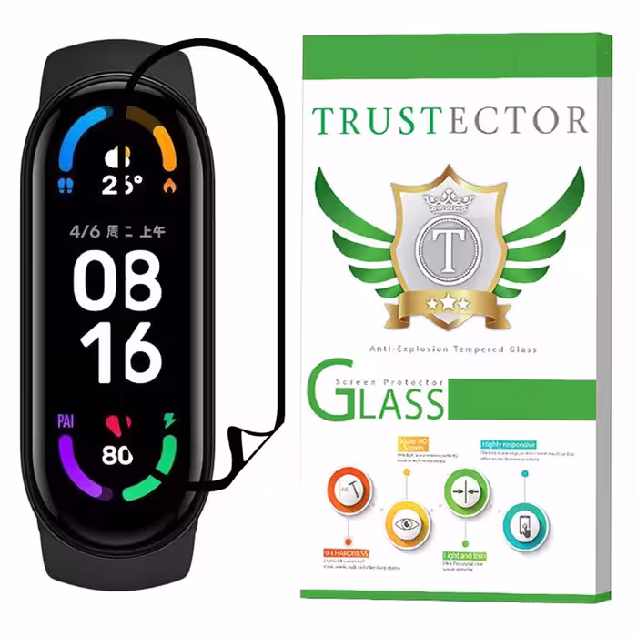 محافظ صفحه نمایش نانو تراستکتور مدل PMTA-Glass مناسب برای مچ بند هوشمند شیائومی Mi Band 6 Global | کالا برتری
