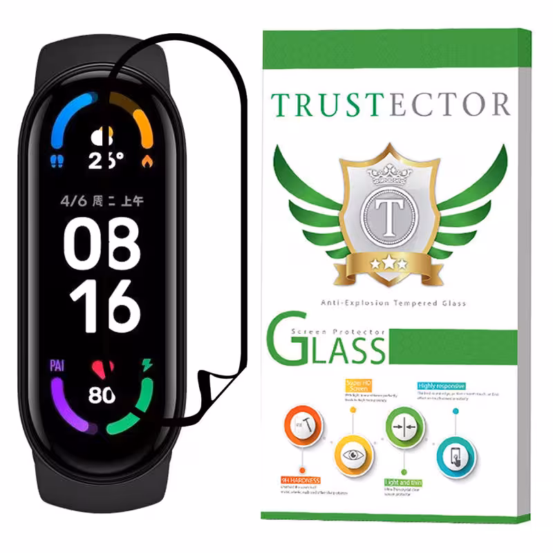 محافظ صفحه نمایش نانو تراستکتور مدل PMTA-Glass مناسب برای مچ بند هوشمند شیائومی Mi Band 6 Global | کالا برتری