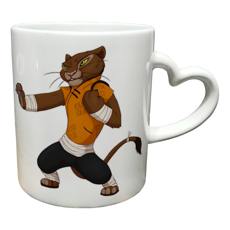 ماگ مدل دسته قلبی طرح پاندا کنگ فو کار کد 92